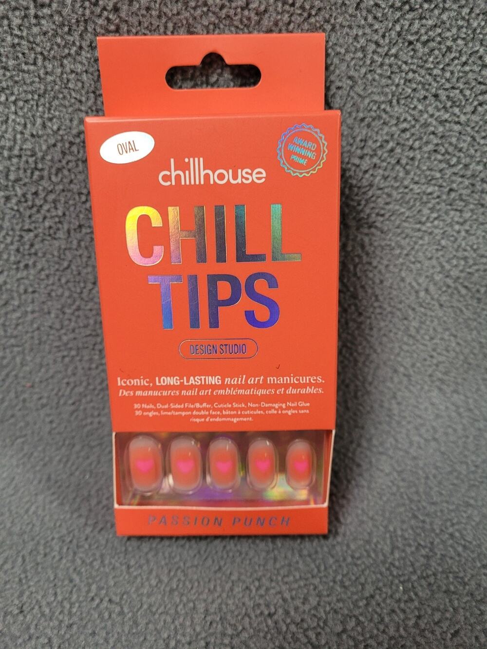 Chillhouse Chill Tips Press-On Nails Passion Punch Oval 30 Count